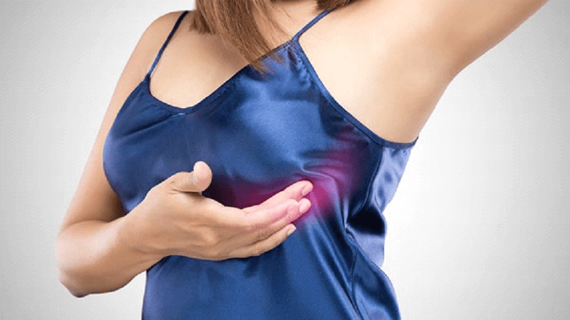 Изменение структуры кожи при раке груди